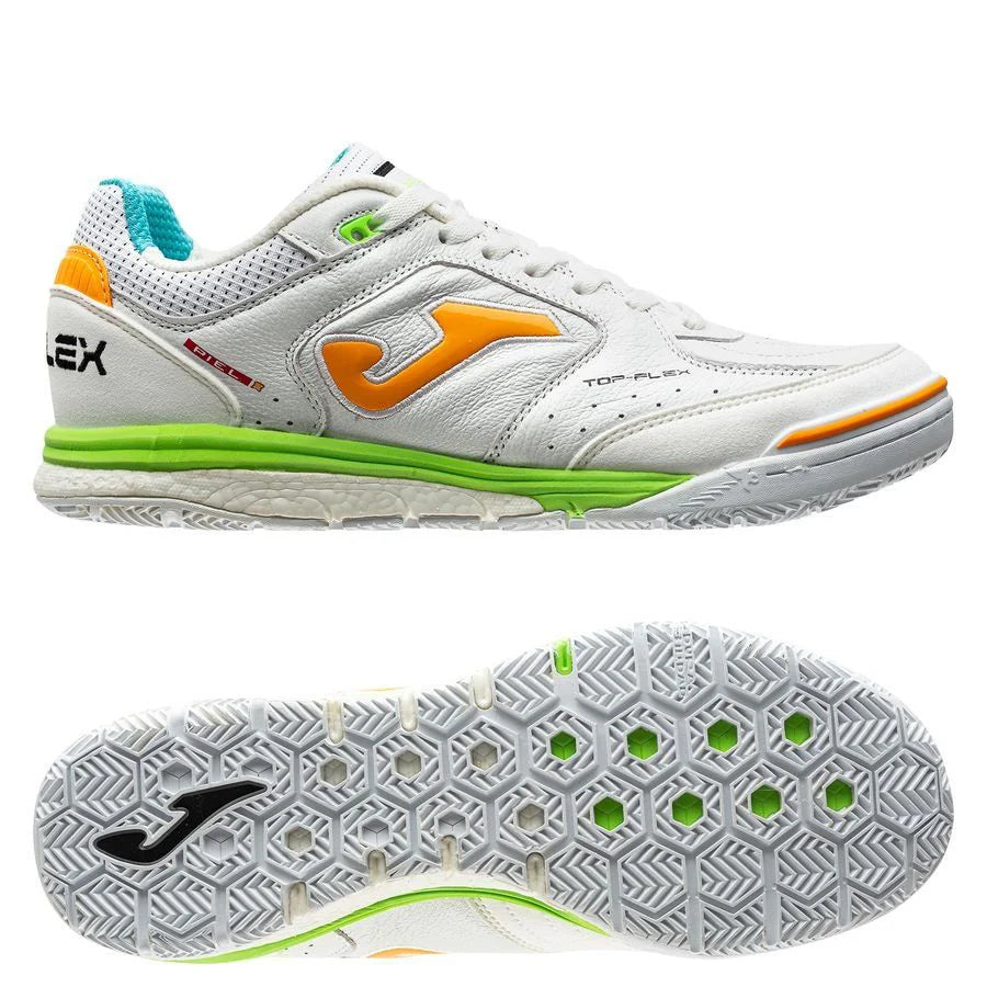 JOMA Top Flex Rebound 2332 IN Indoor Soccer Shoes White Orange
