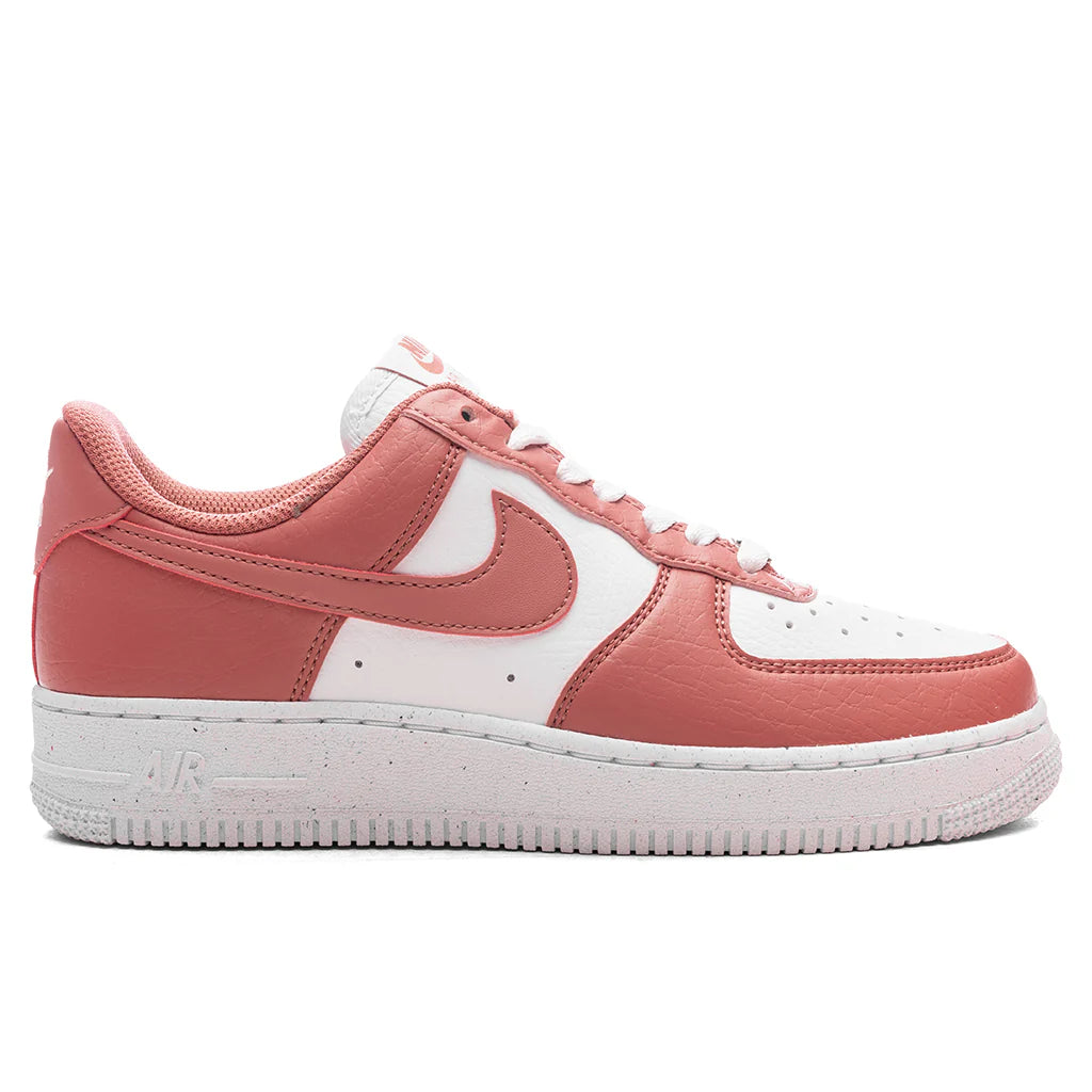 Womens Air Force 1 07 Next Nature White Canyon Pink Metallic Silver