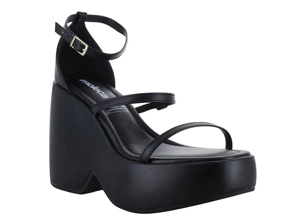 Sandalias Plataforma Moleca Negro para Mujer