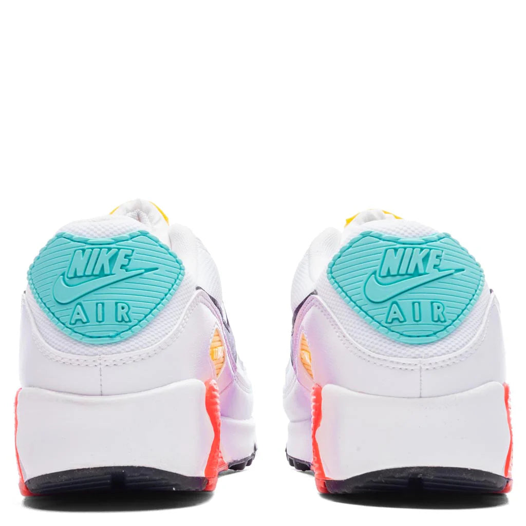 Womens Air Max 90 NN White Black Pink Foam Bright Crimson