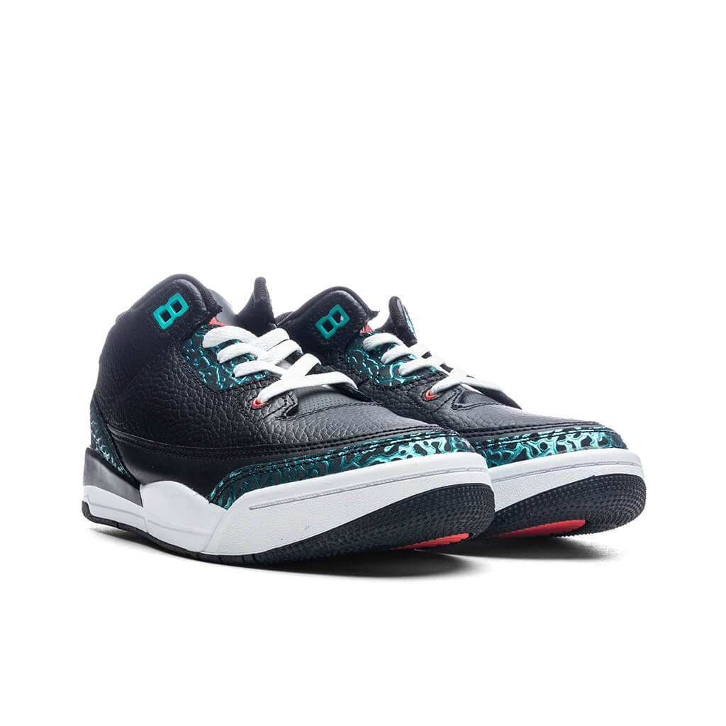 Air Jordan 3 Retro PS Moto Black Siren Red Hyper Jade