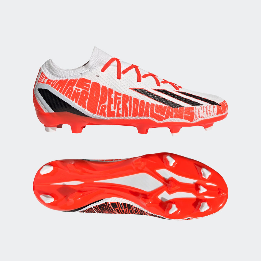 adidas Speedportal Messi 3 FG Firm Ground Soccer Cleats White Black Red