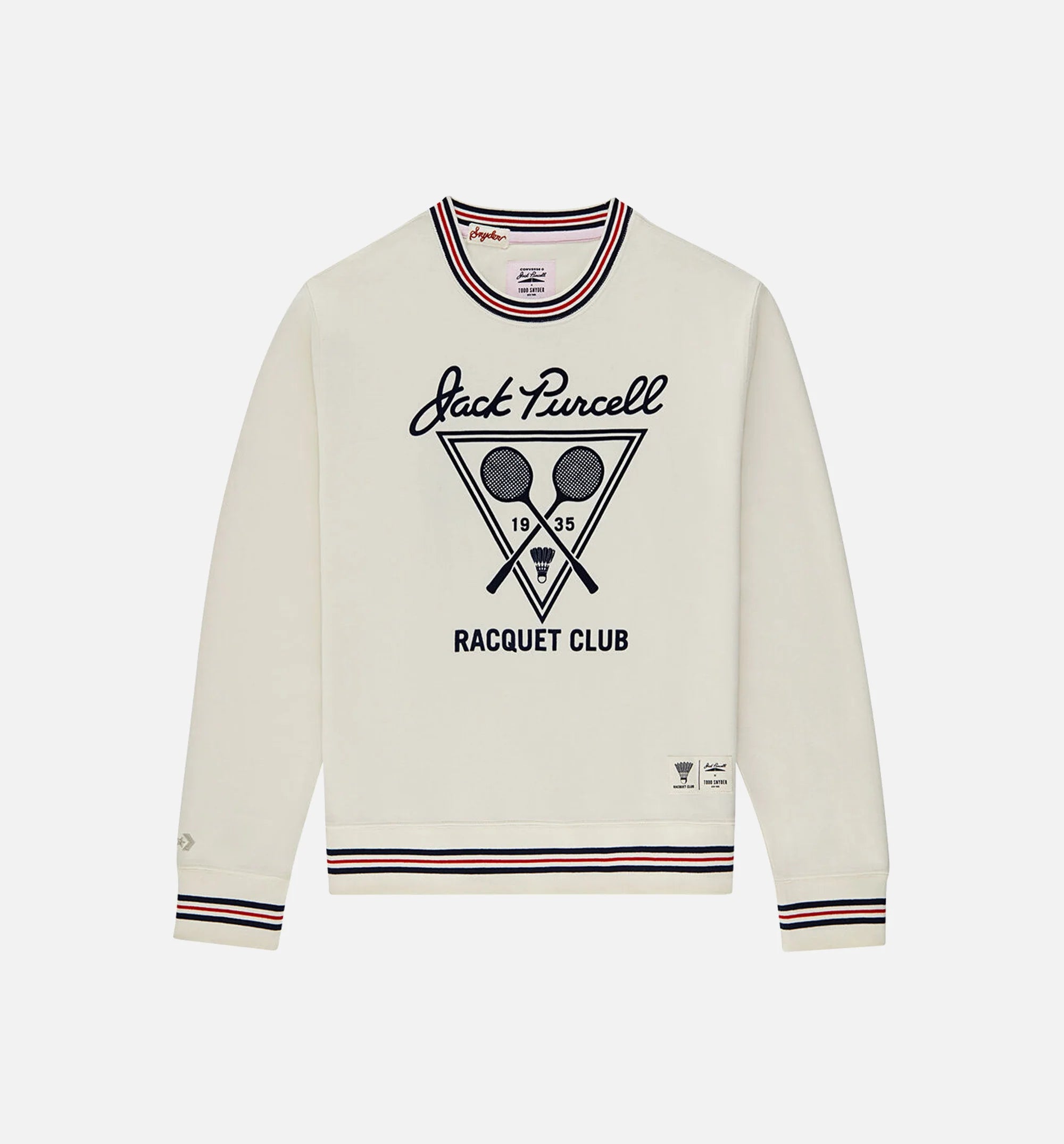 Converse X Todd Snyder Po Mens Crew Hoodie White Blue