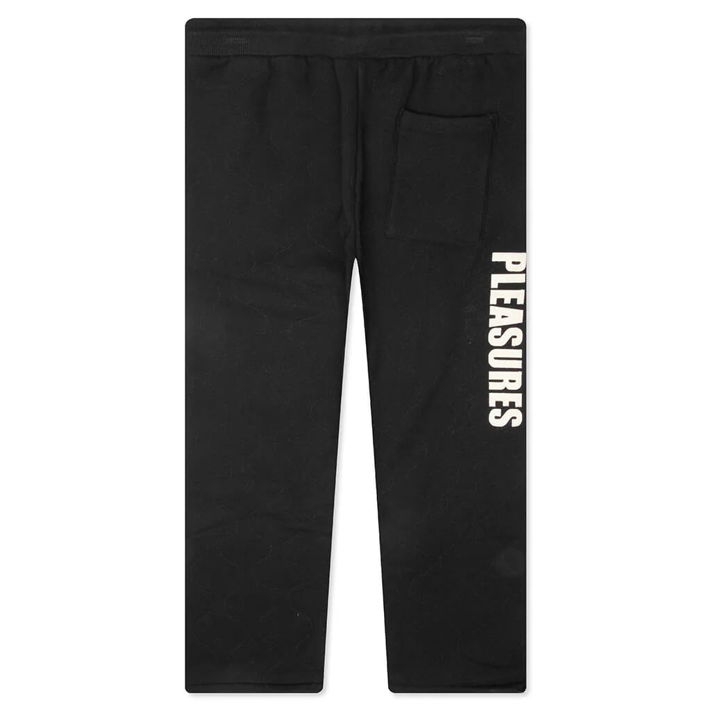Wave Quilted Easy Pants Black