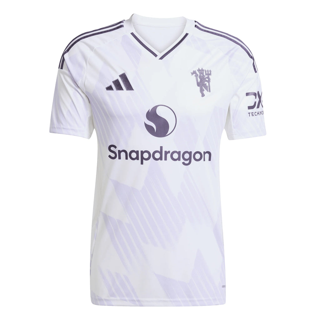 adidas Mens Manchester United Away Soccer Jersey 25 26 White