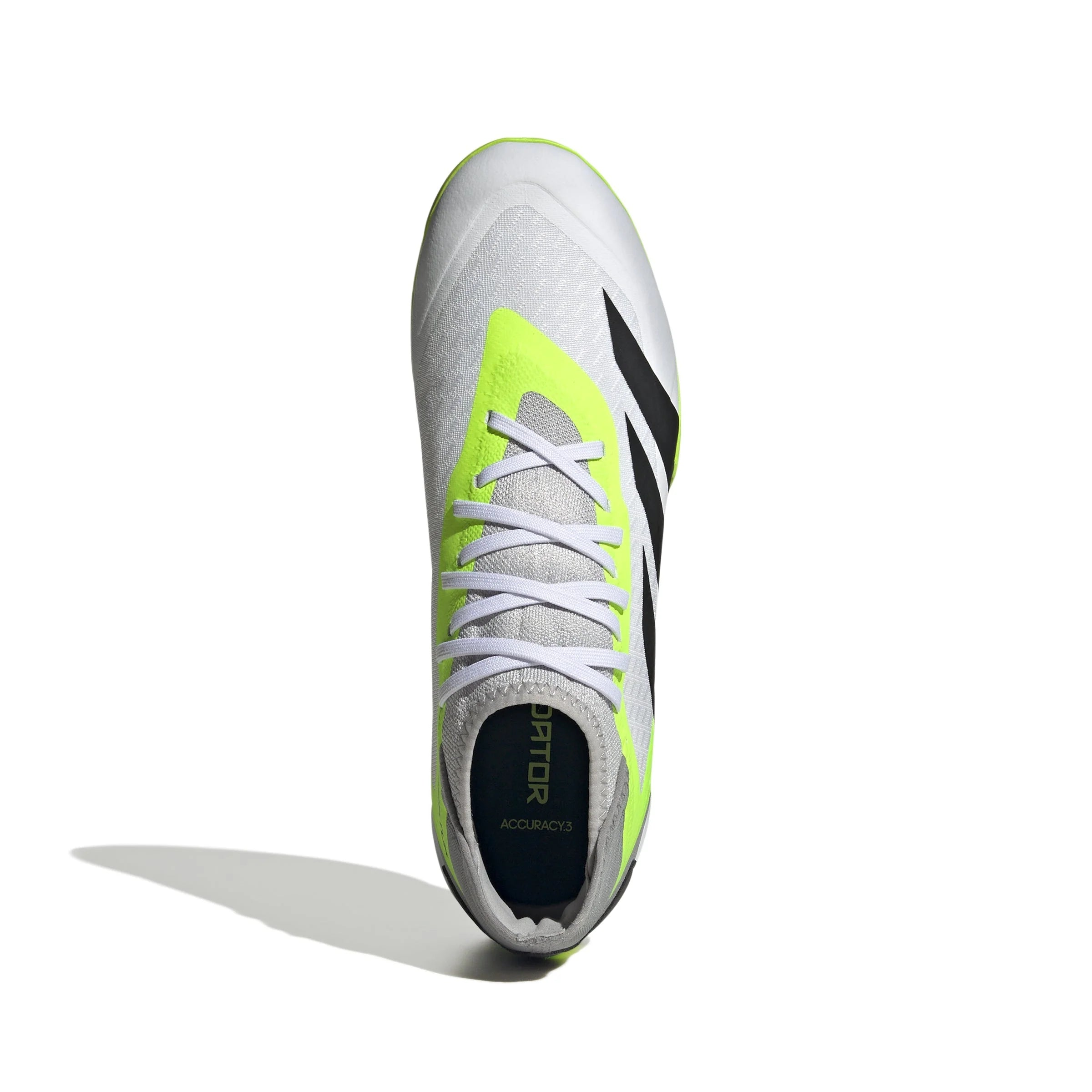 adidas Predator Accuracy3 IN Indoor Soccer Shoes White Black Lucid Lemon