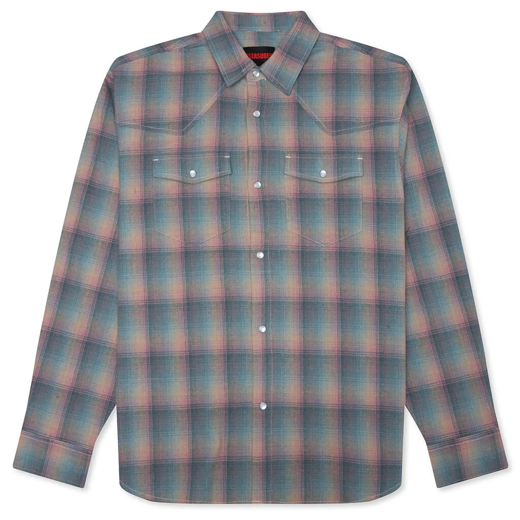 Sender Western Button Up Pink