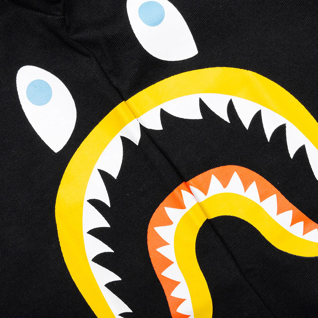 Kids Colors Side Shark Tee Black