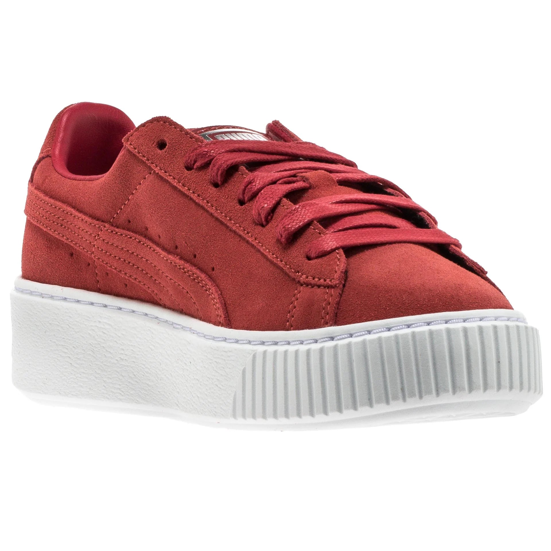 Suede Creeper Womens Red White