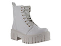 Botines Combat Punto Moda Gris Claro para Mujer