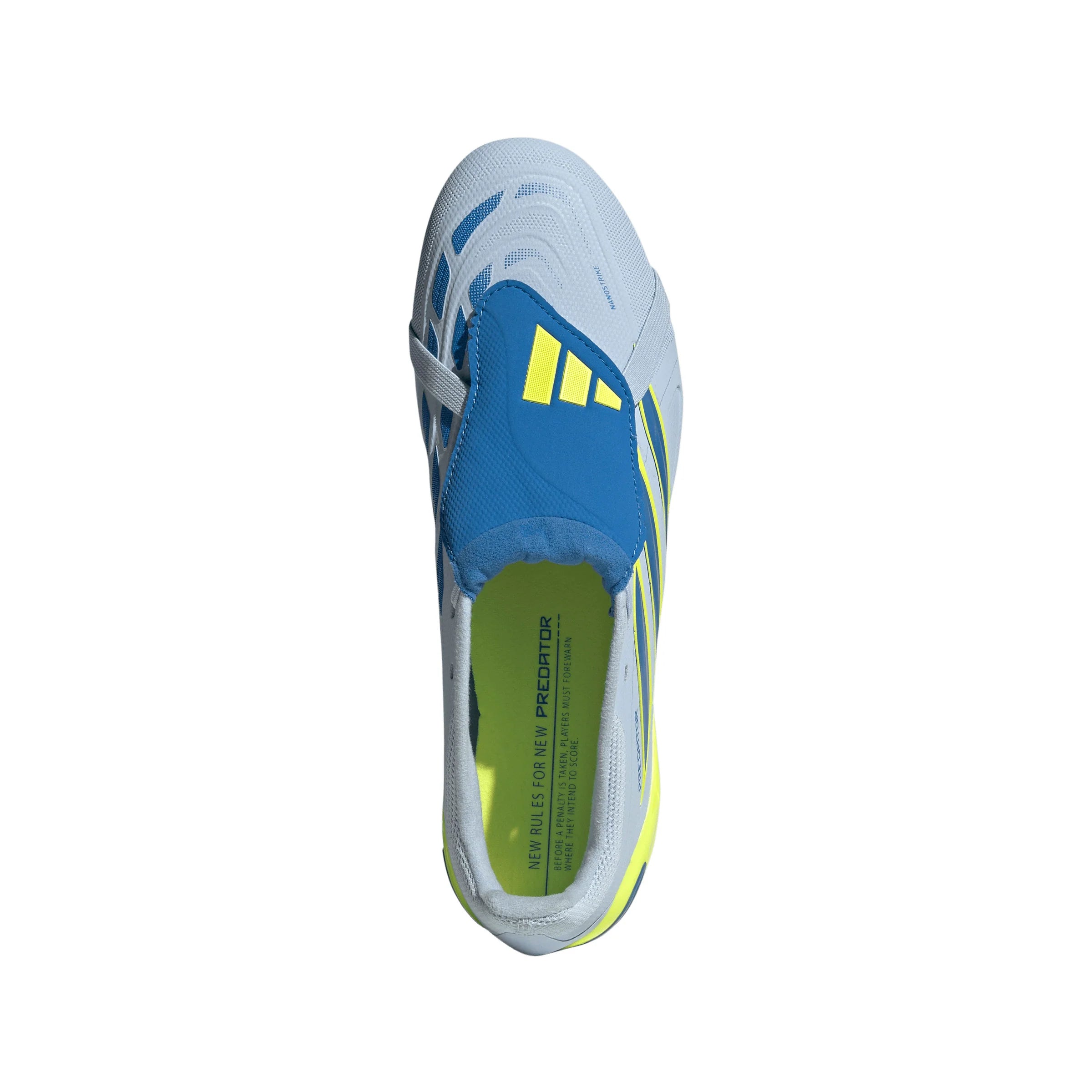 adidas Predator League Fold Over Tongue FG Firm Ground Mens Soccer Cleats Sky Blue Yellow