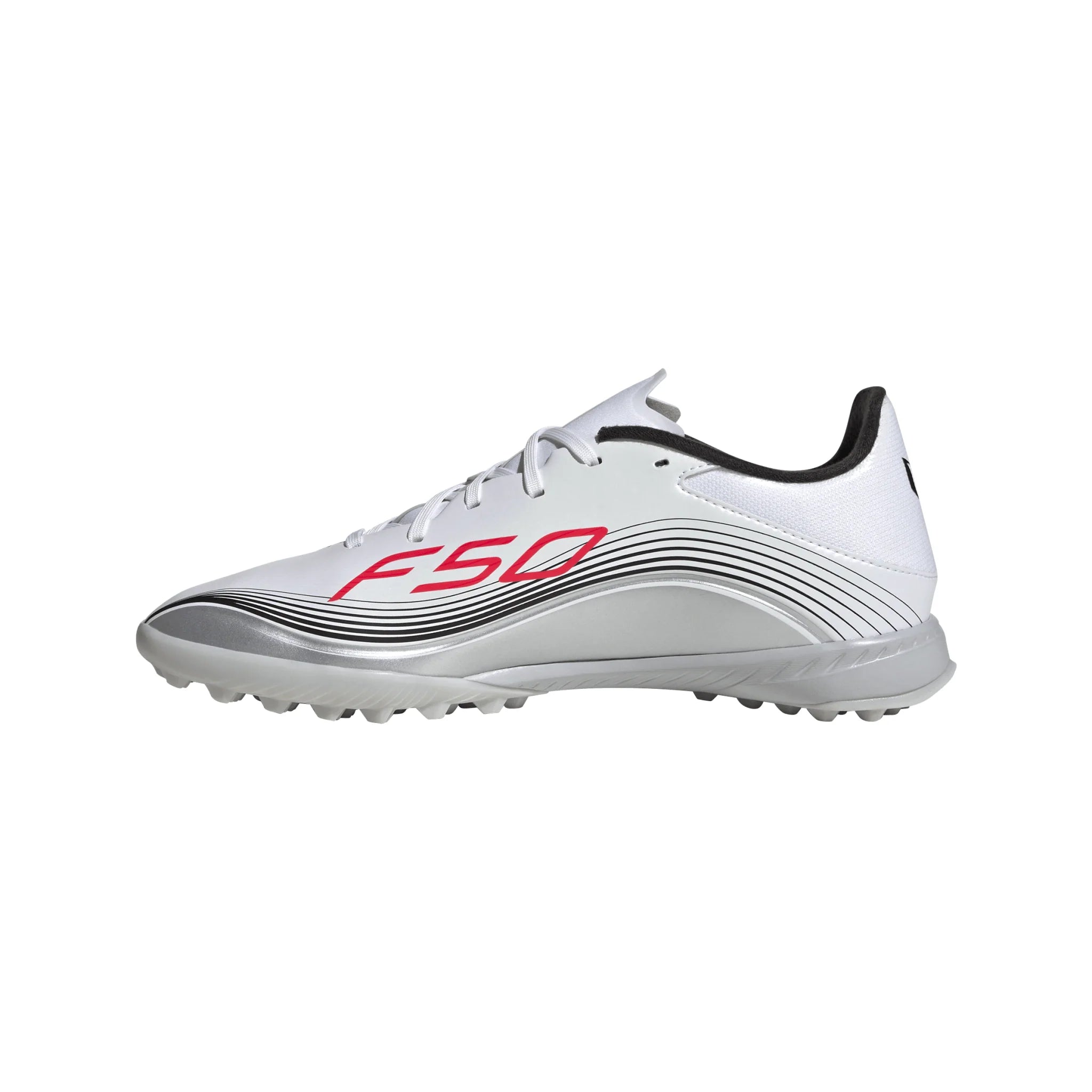 adidas F50 Messi League Turf Soccer Cleats White Red Silver