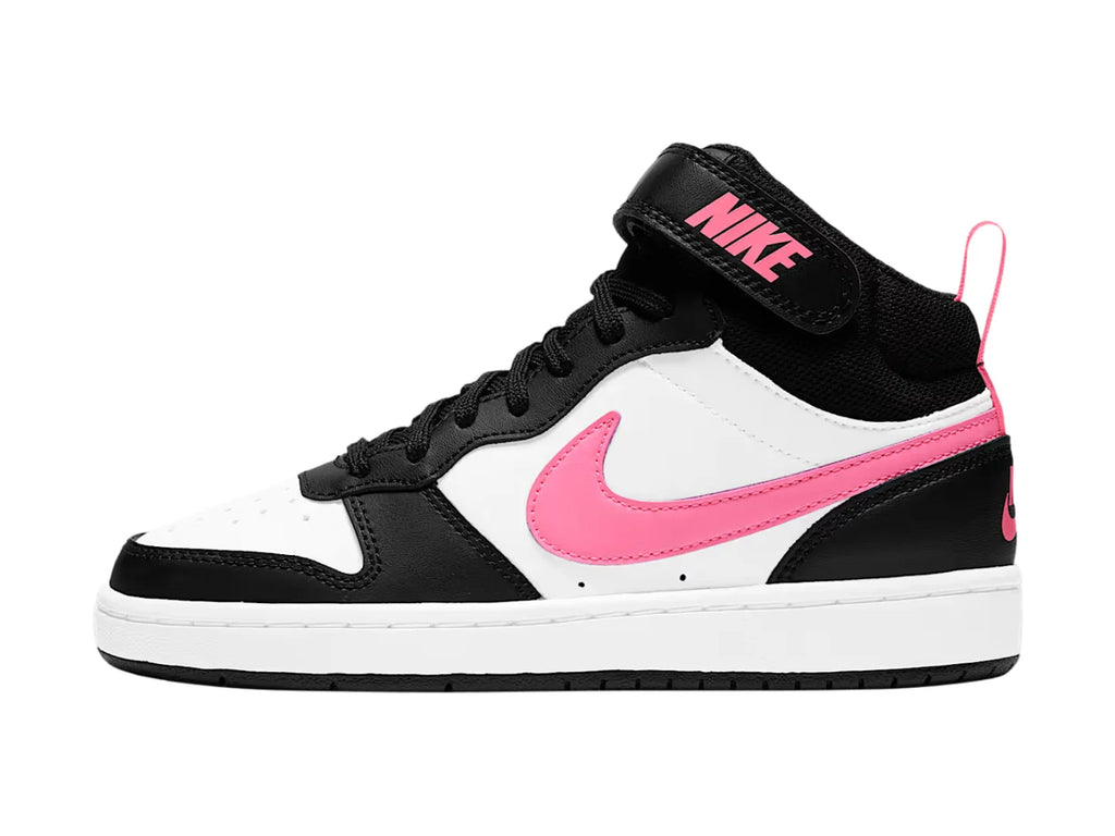 Tenis Nike Court Borough Low 2 Negro y Rosa para Niña