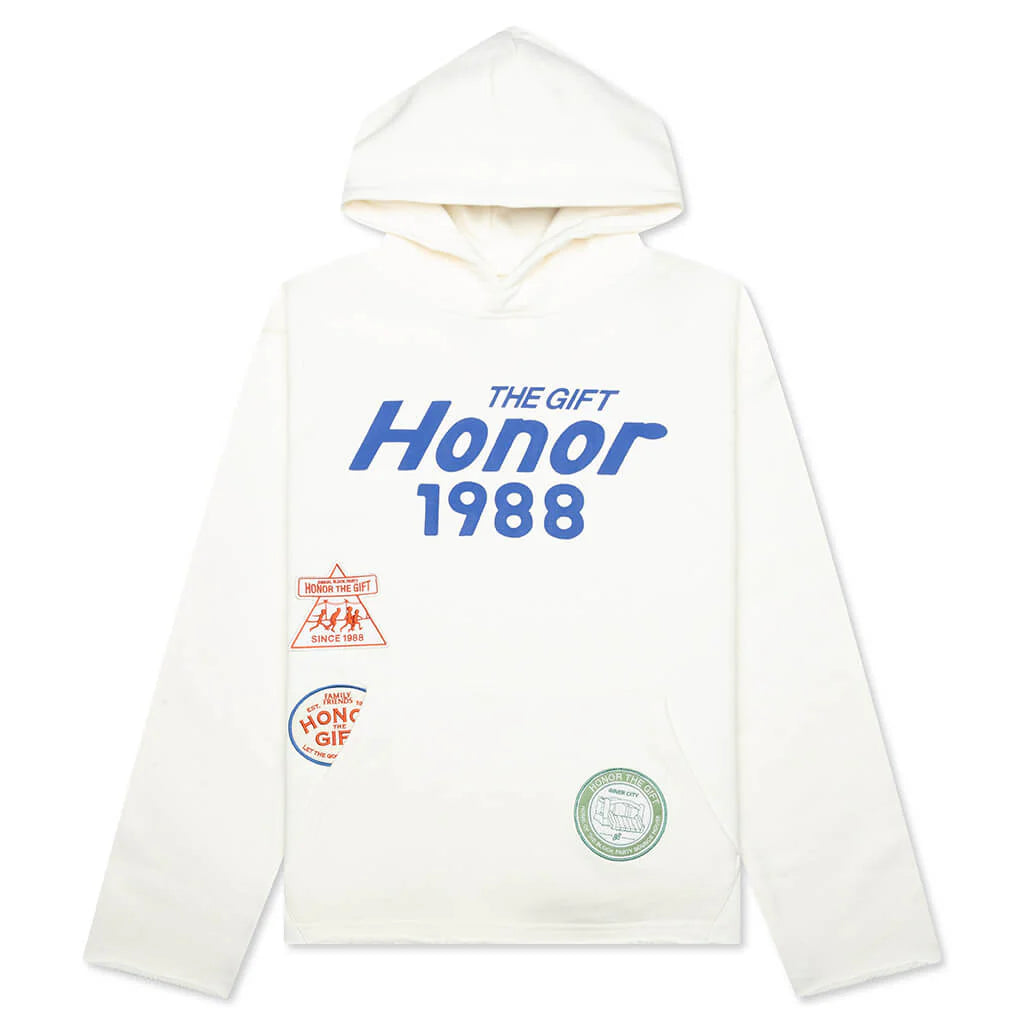 Patchwork Party Hoodie Bone