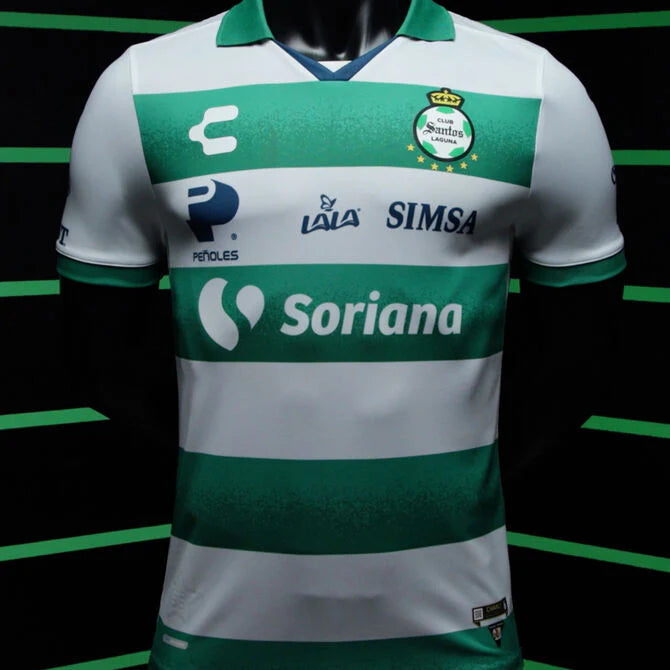 Charly Santos Home Jersey for Men 2021 22 Green White