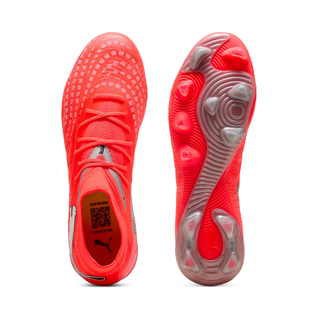 PUMA Future 9 Match FG AG Firm Multi Ground Mens Soccer Cleats Red White Black