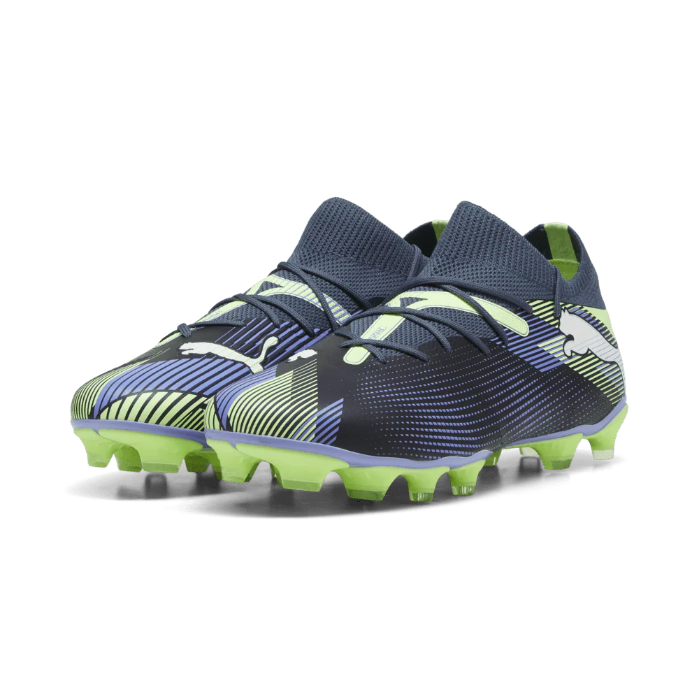 PUMA Future 7 Match FG AG Multi Ground Soccer Cleats Gray Skies White