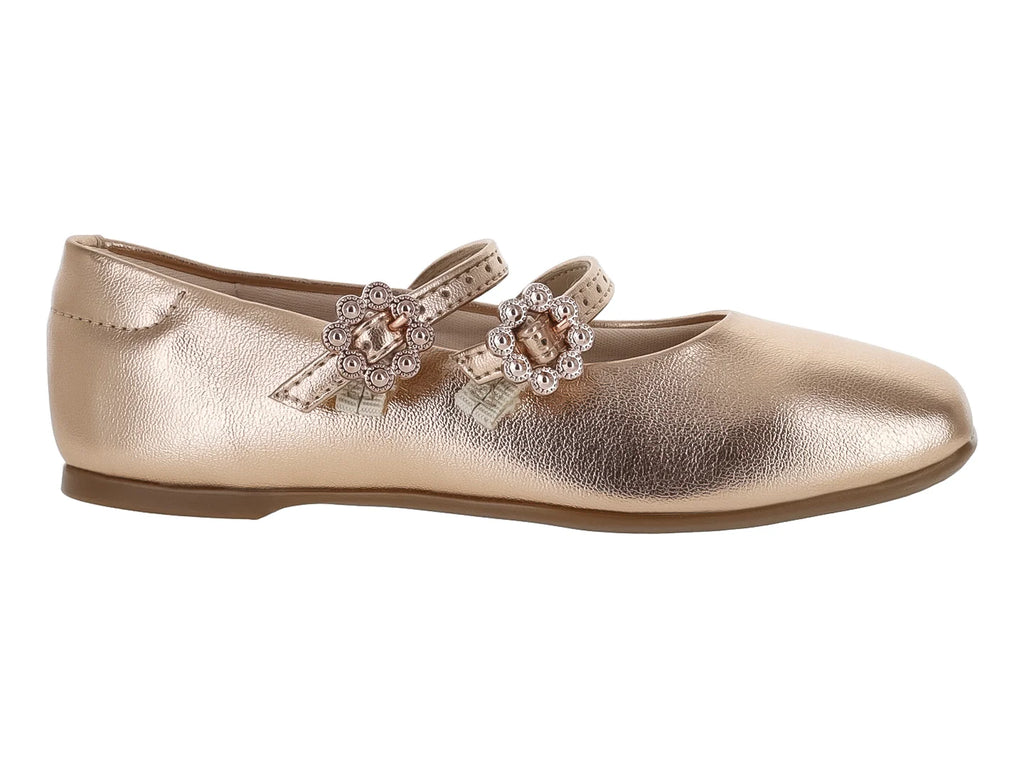 Zapatos Flats Molekinha Oro Rosado para Niña