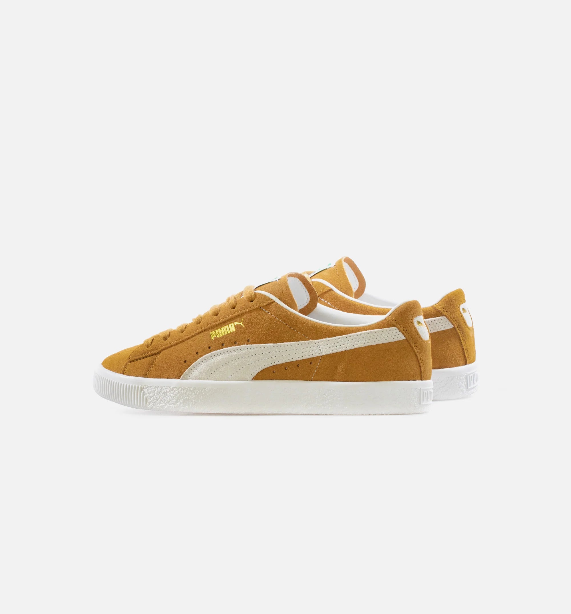 Suede Vintage Mens Lifestyle Shoe Yellow White