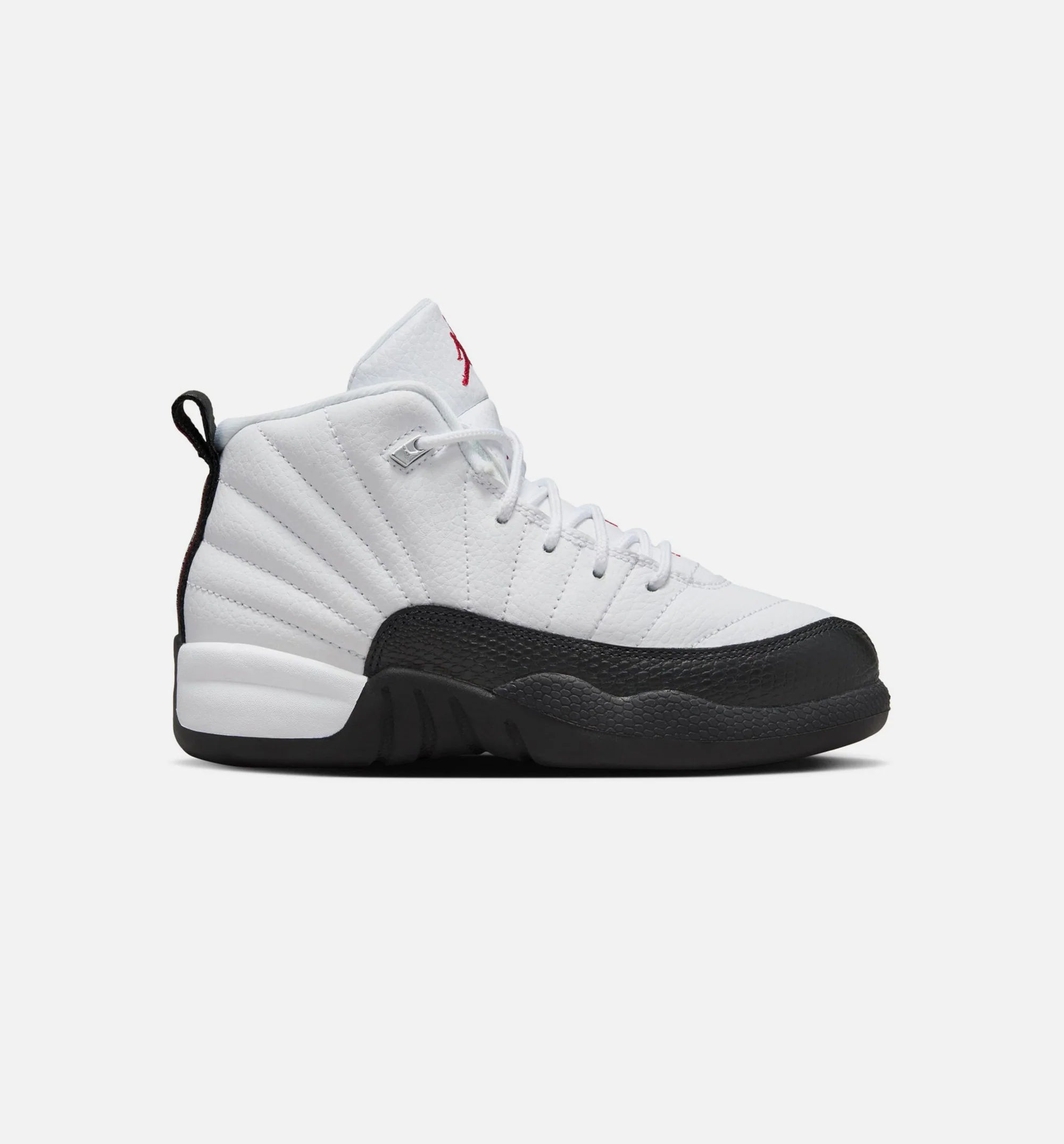 Air Jordan 12 Retro Taxi Flip Preschool Lifestyle Shoe White Gym Red Black