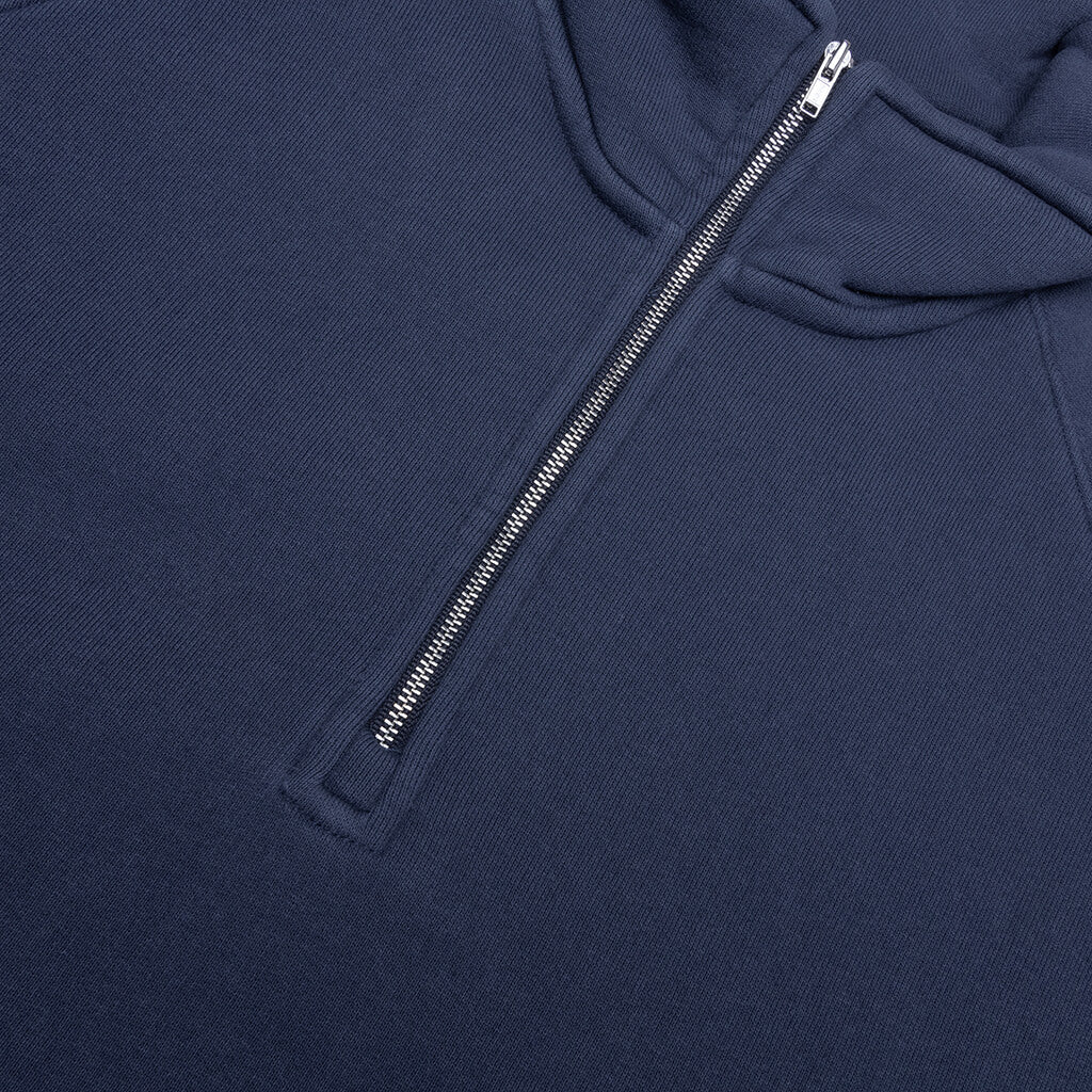 Fleece Raglan Zip Mock Navy