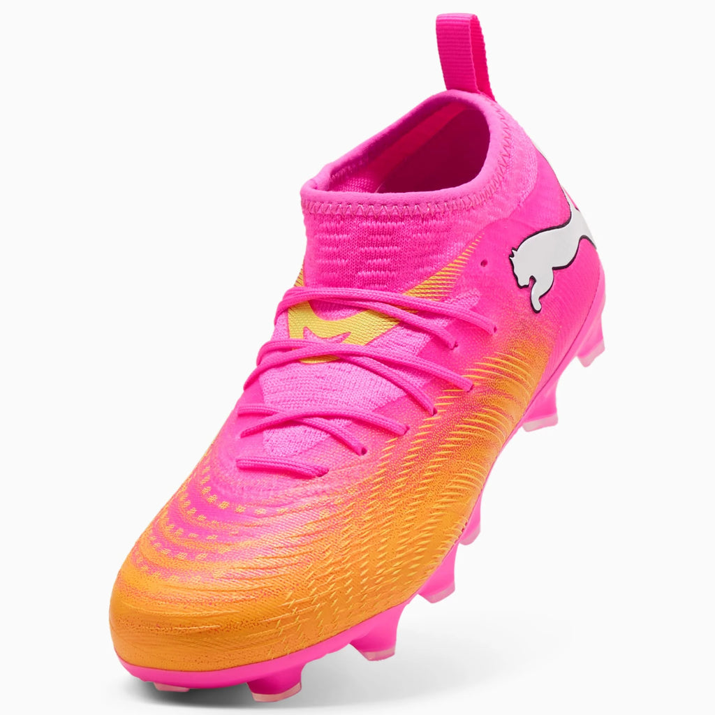 PUMA Future 9 Match FG AG Firm Ground Artificial Ground Youth Soccer Cleats Pink Aqua White