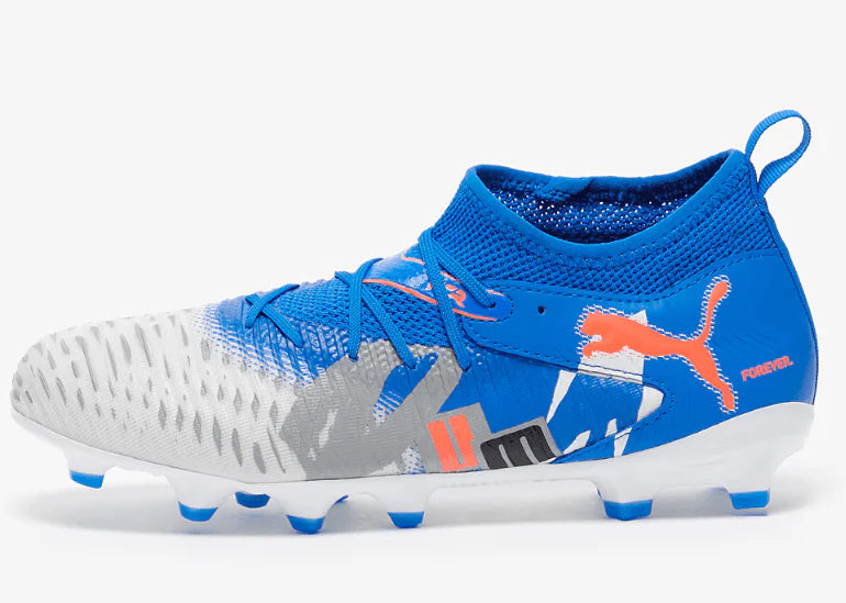 PUMA Future 8 Match Forever FG AG Firm Multi Ground Soccer Cleats Junior White