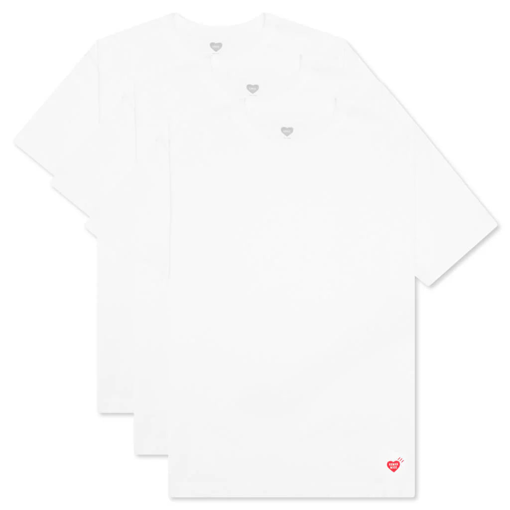 3 Pack T Shirt Set White