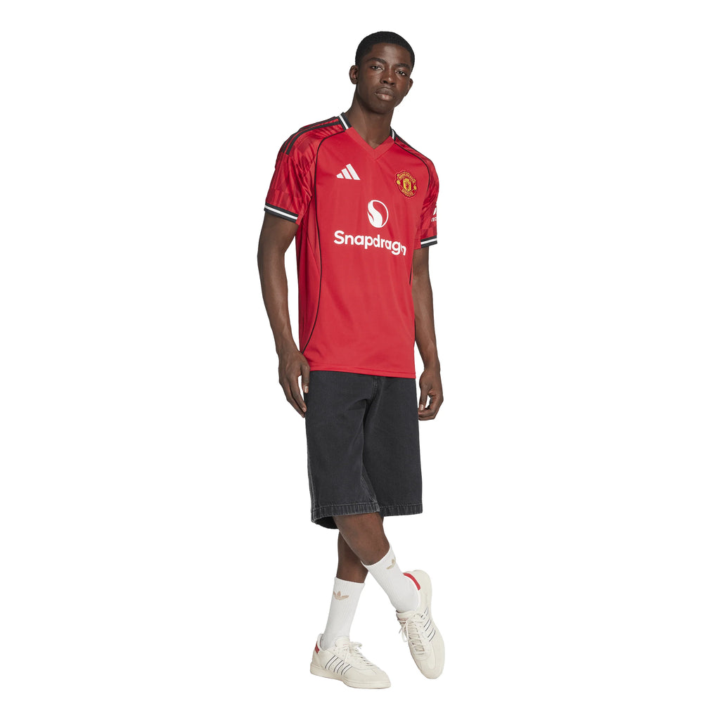 adidas Mens Manchester United Home Jersey 25 26 Red