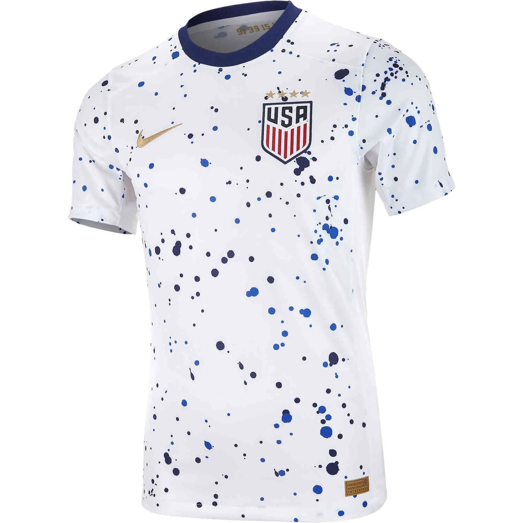 Nike USMNT 2023 Stadium Home Mens Jersey White Metallic Gold