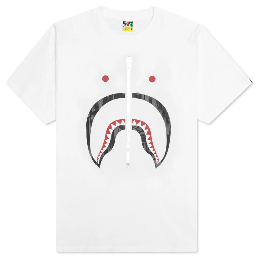 Bape Speed Racer Shark Tee White