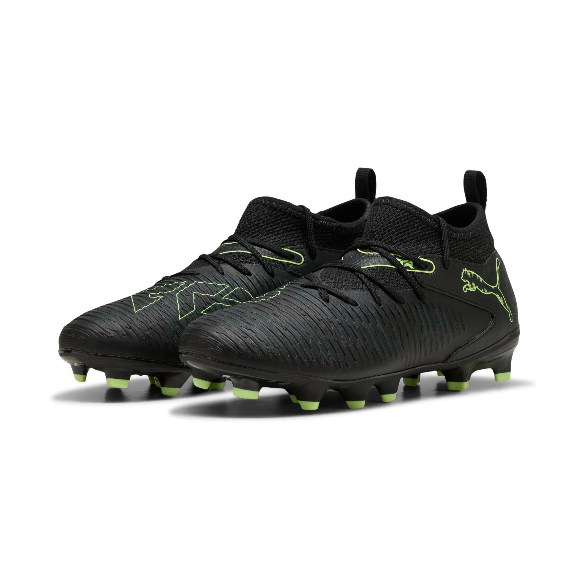 PUMA Future 8 Match FG AG Firm Multi Ground Kids Soccer Cleats Black
