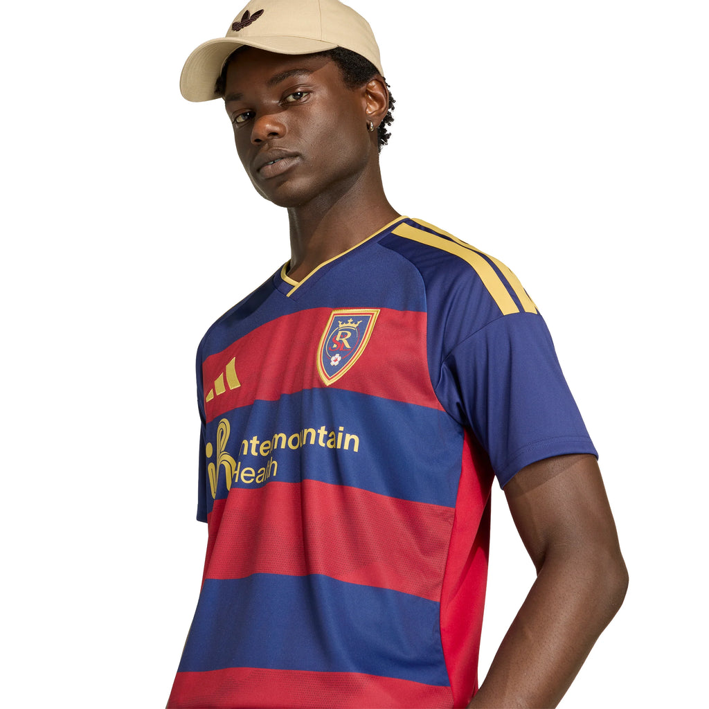 adidas Real Salt Lake Home Mens Soccer Jersey 26 27 Red Blue