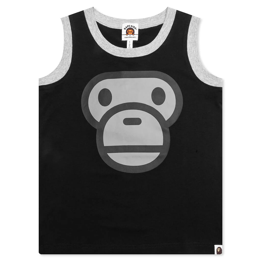 Kids Milo Face Tank Top Black