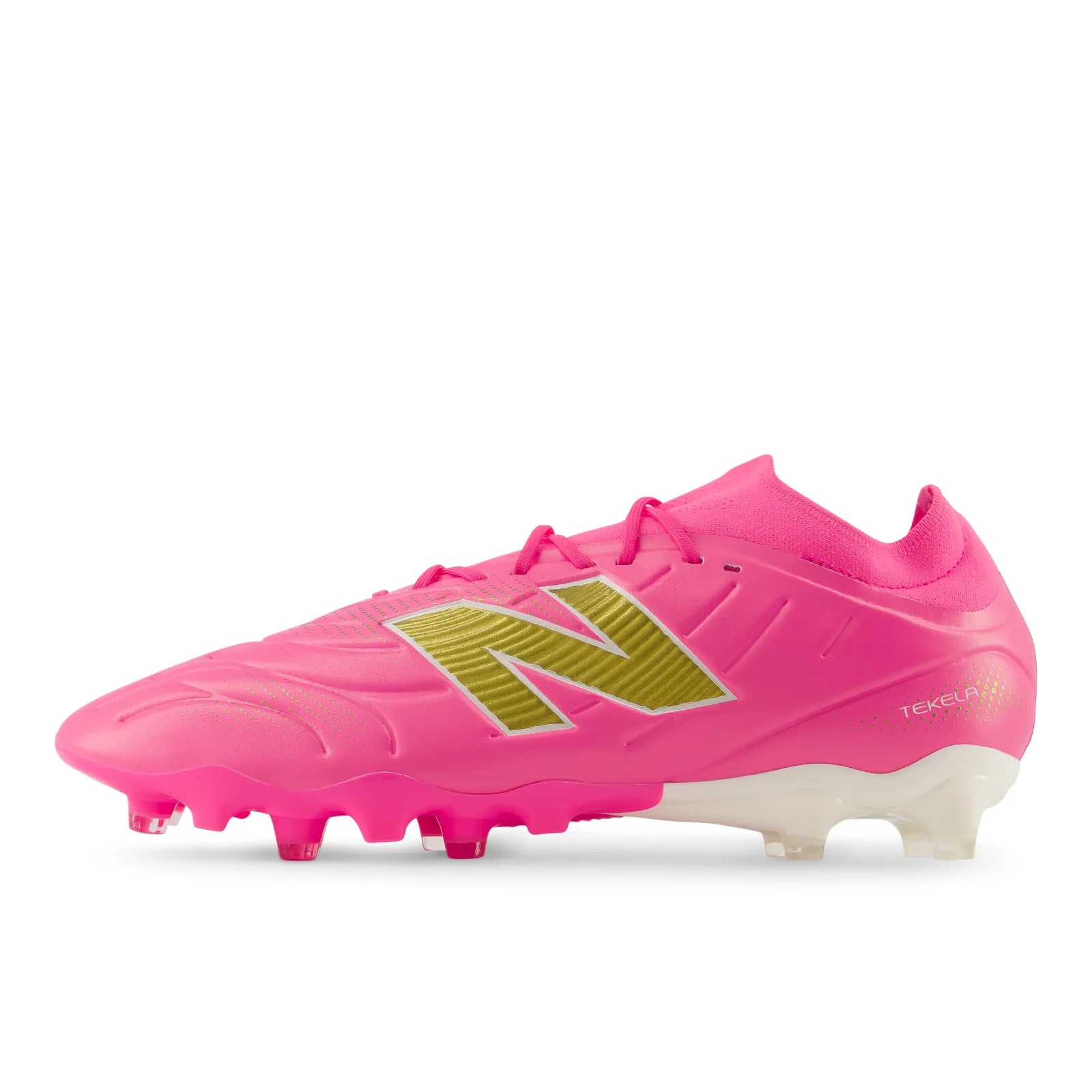 New Balance Tekela Team Low Laced V5 FG Firm Ground Mens Soccer Cleats Pink Heat