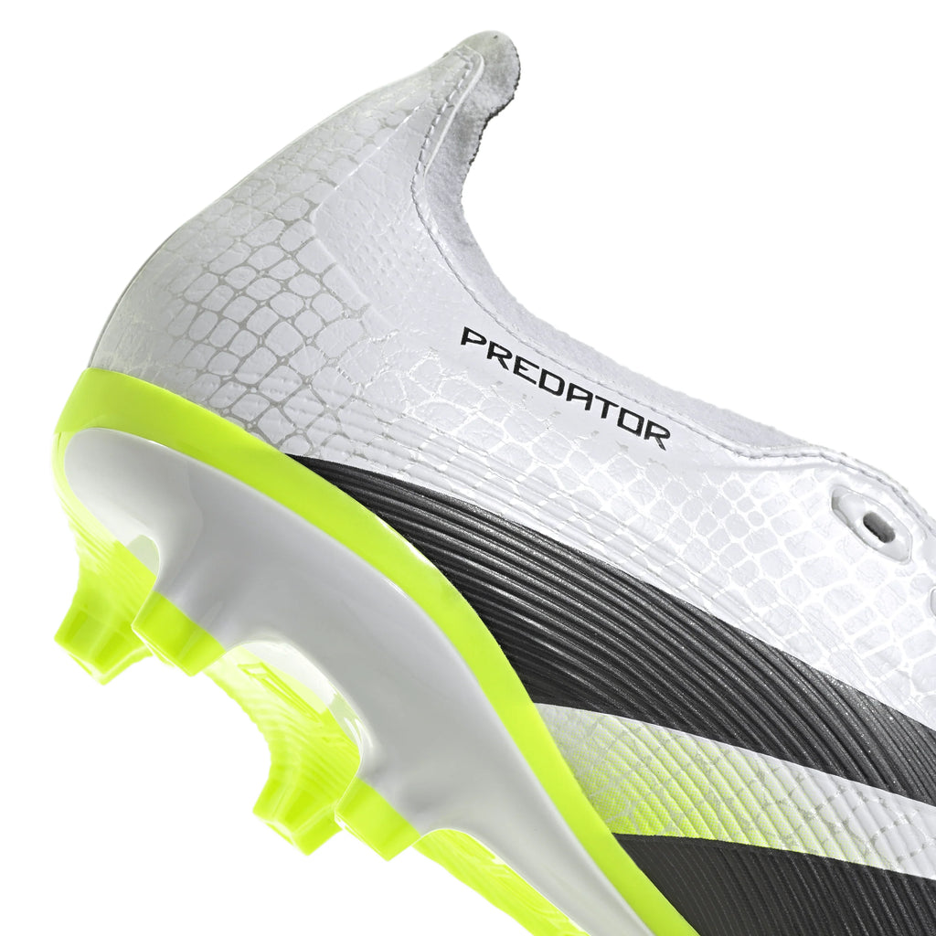 adidas Predator League Fold Over Tongue Firm Multi Ground Soccer Cleats White Black