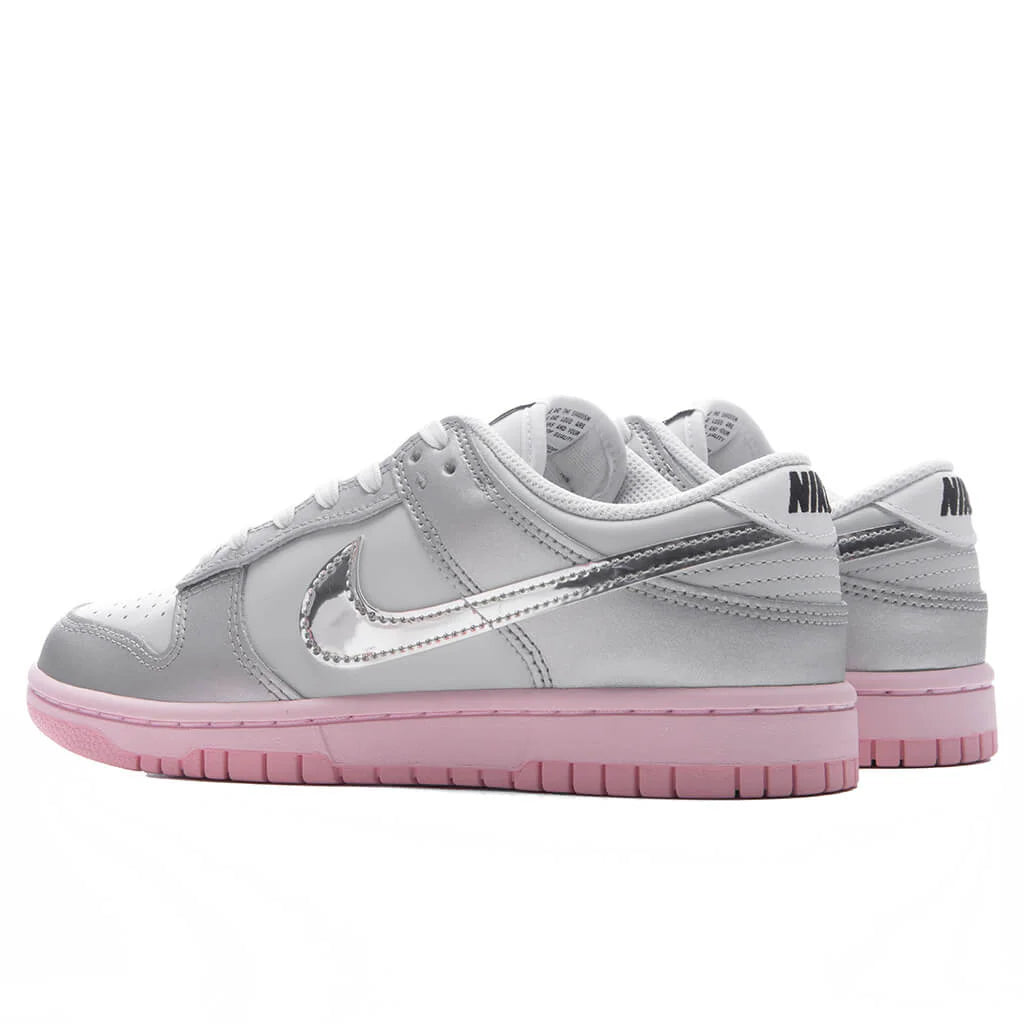 Womens Dunk Low LX Photon Dust Metallic Silver Pink Foam