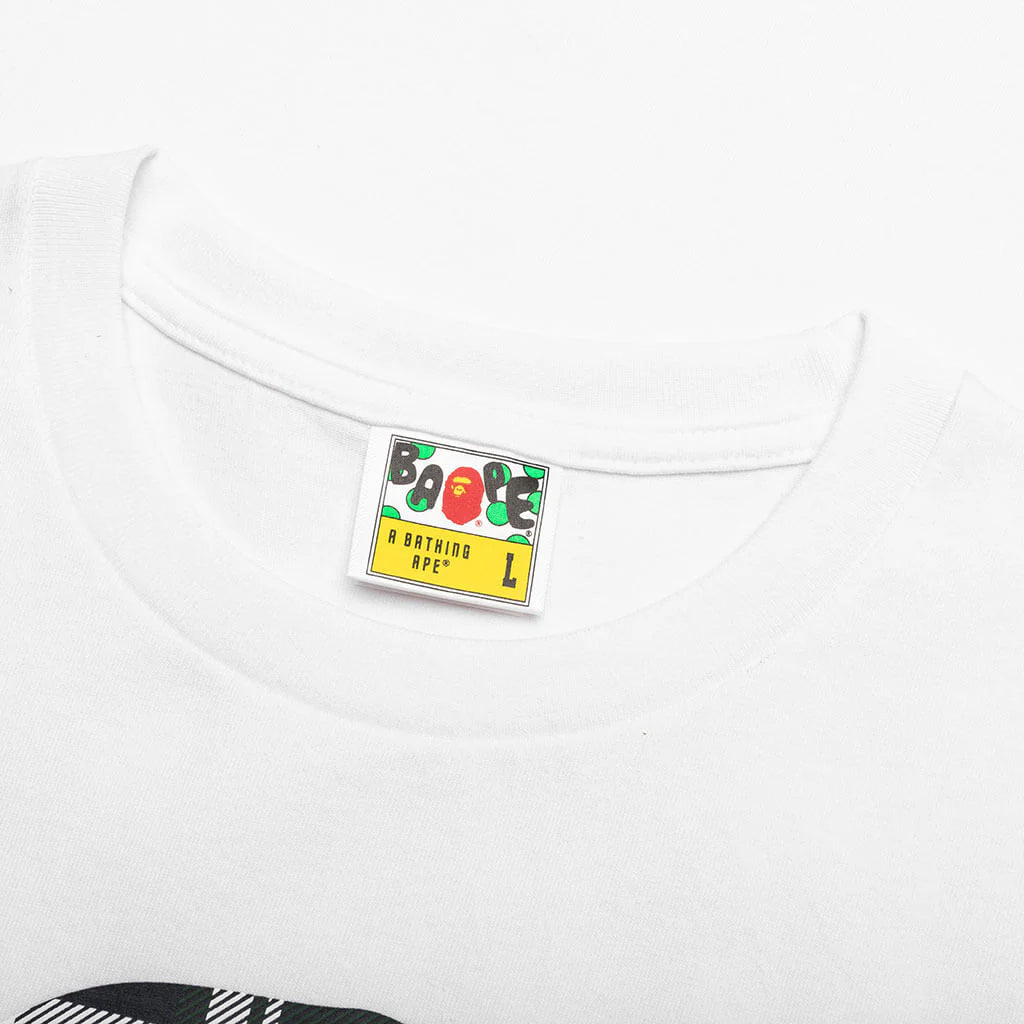 Bape Check By Bathing Ape Tee White
