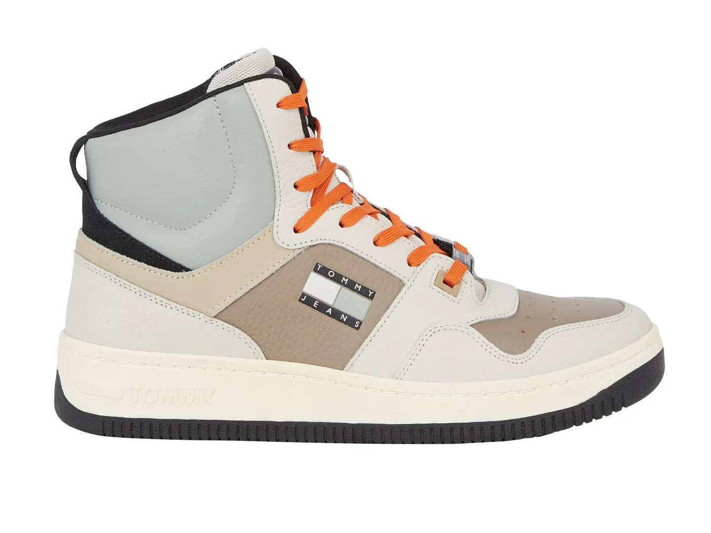 Tenis Tommy Hilfiger TJM Basket Mid Beige para Hombre