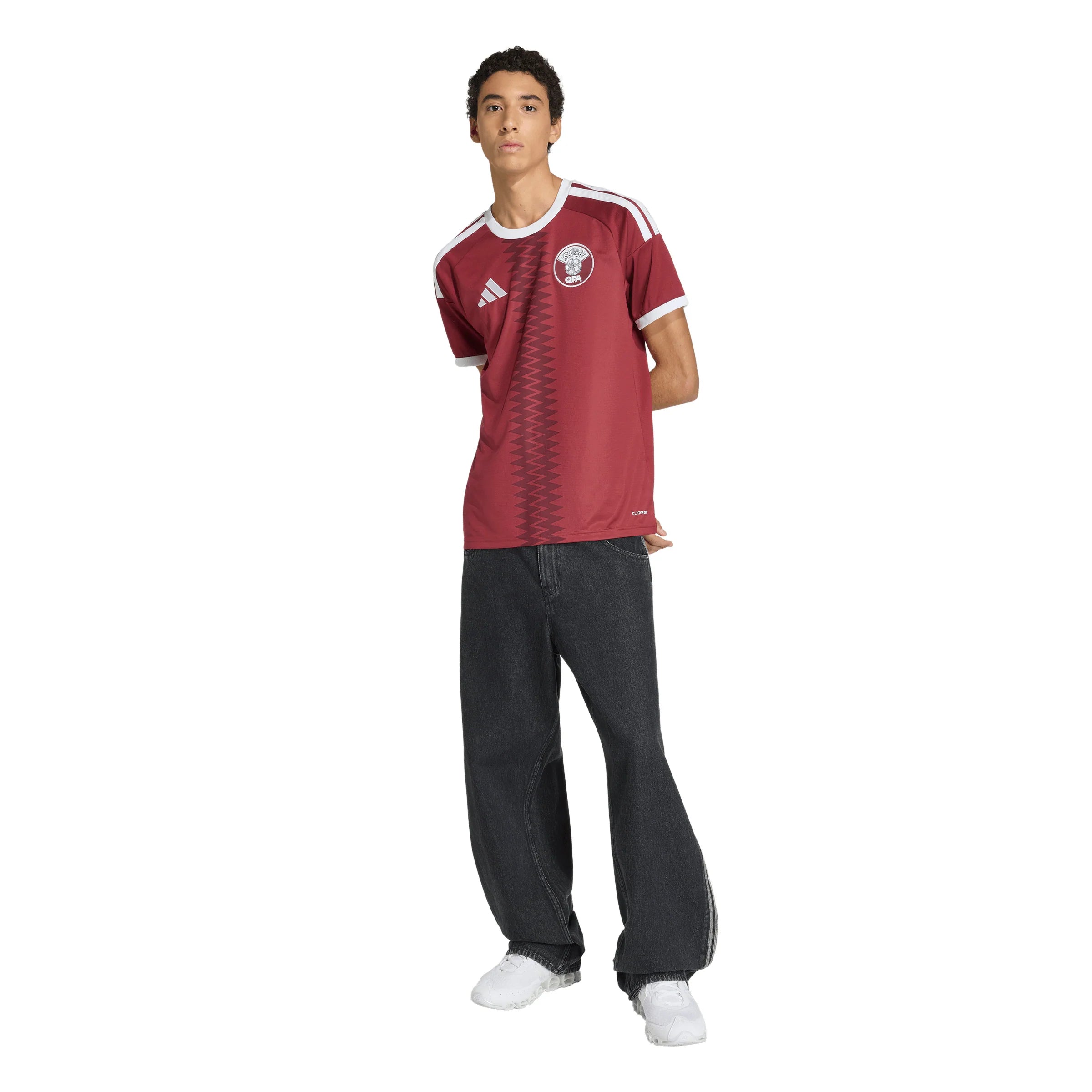 adidas Qatar Home Mens Soccer Jersey 2026 Maroon