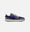 Air Jordan 1 Low OG Regency Purple and Dark Raisin Grade School Lifestyle Shoe Regency Purple Vapor Green Black Dark Raisin Daybreak Light Silver
