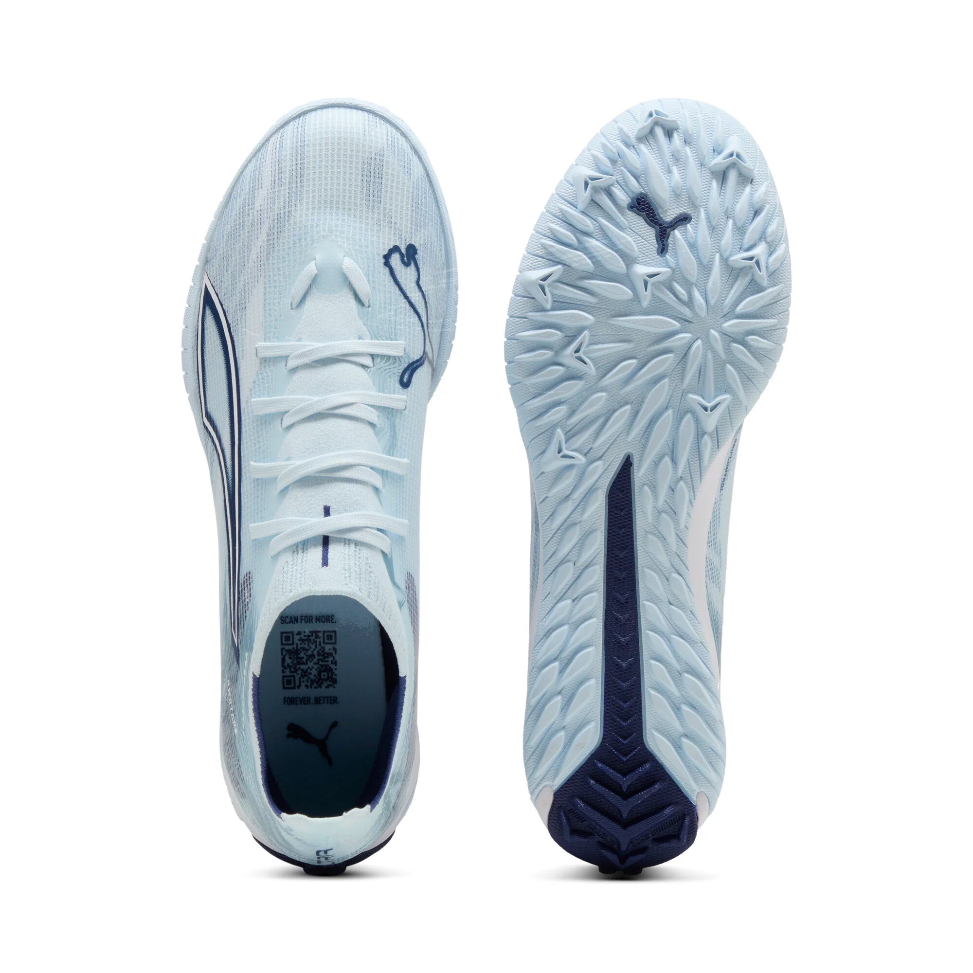 PUMA Ultra 6 Match TT Turf Mens Soccer Cleats Icy Blue White