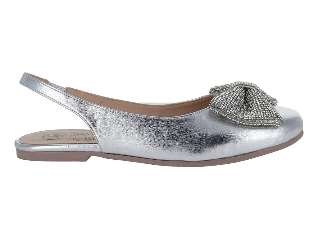 Zapatos Flats Ballerina Luna Rosa Color Plata para Mujer