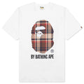 Bape Check By Bathing Ape Tee White