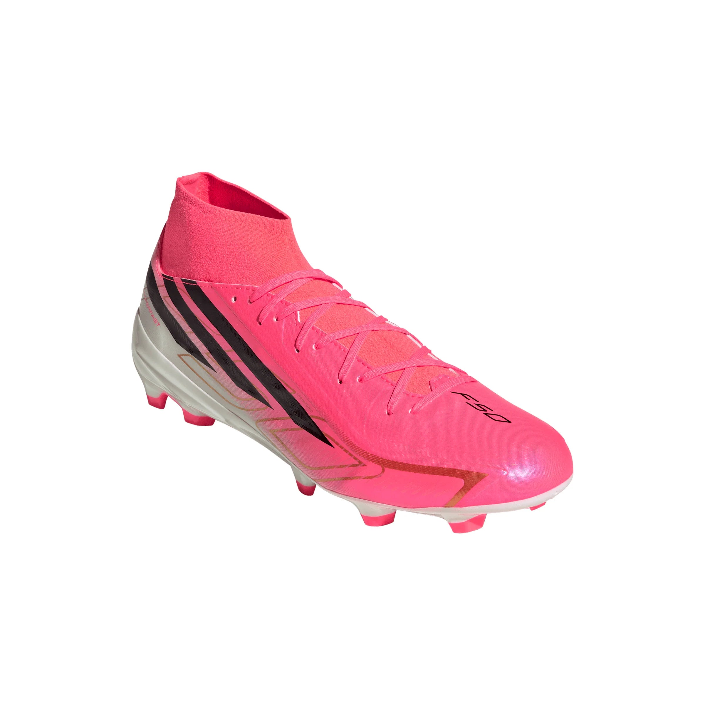 adidas F50 Hyperfast League Mid Firm Ground Mens Soccer Cleats Turquesa Black Gold