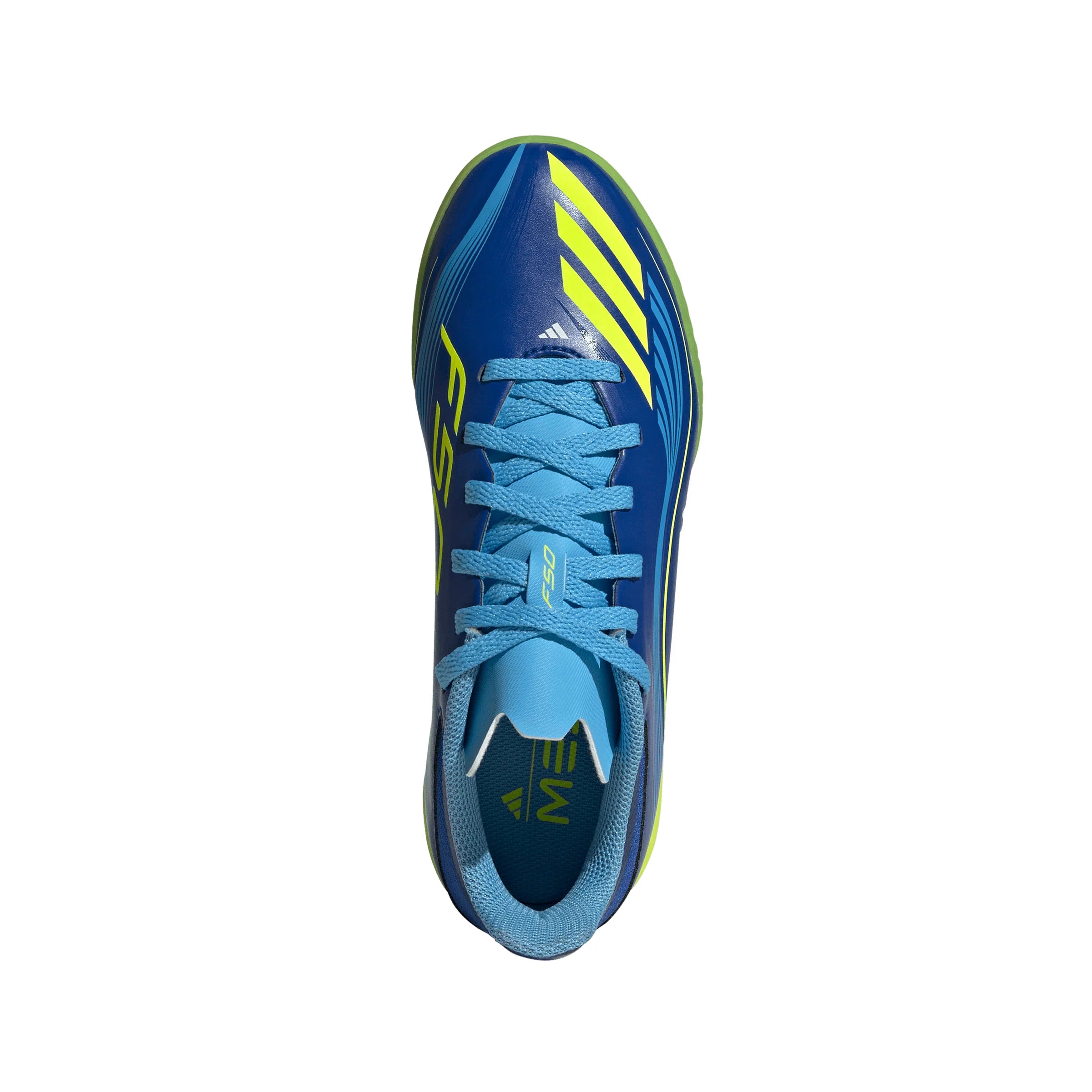 adidas F50 Messi League TF Youth Soccer Cleats Royal Blue Yellow Blue
