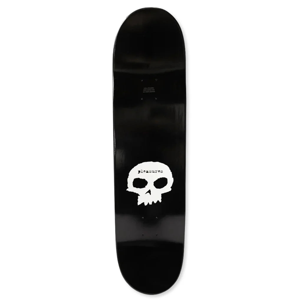 Pleasures x Zero Skulls Skate Deck Black