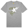 Womens Ape on Bapesta Tee Grey Beige