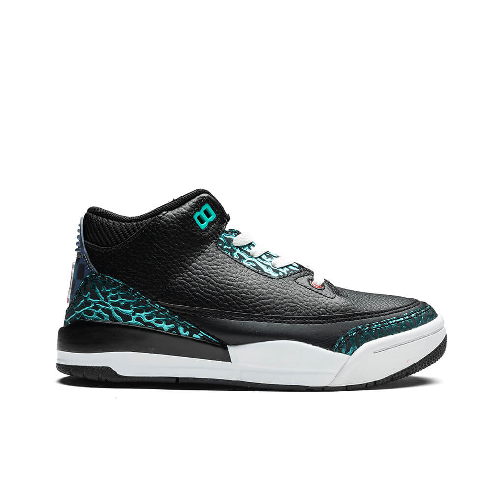 Air Jordan 3 Retro PS Moto Black Siren Red Hyper Jade