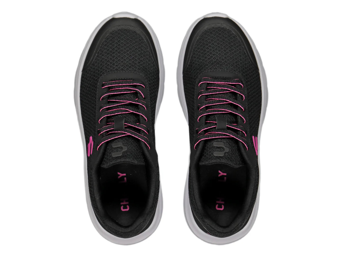 Tenis Charly Road Casual Negro y Rosa para Mujer